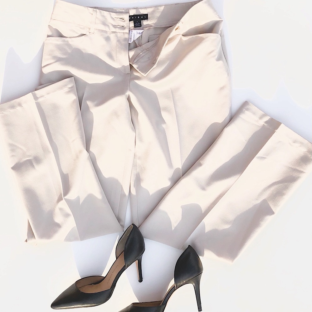 Tribal Khaki White Business Pants Size 8